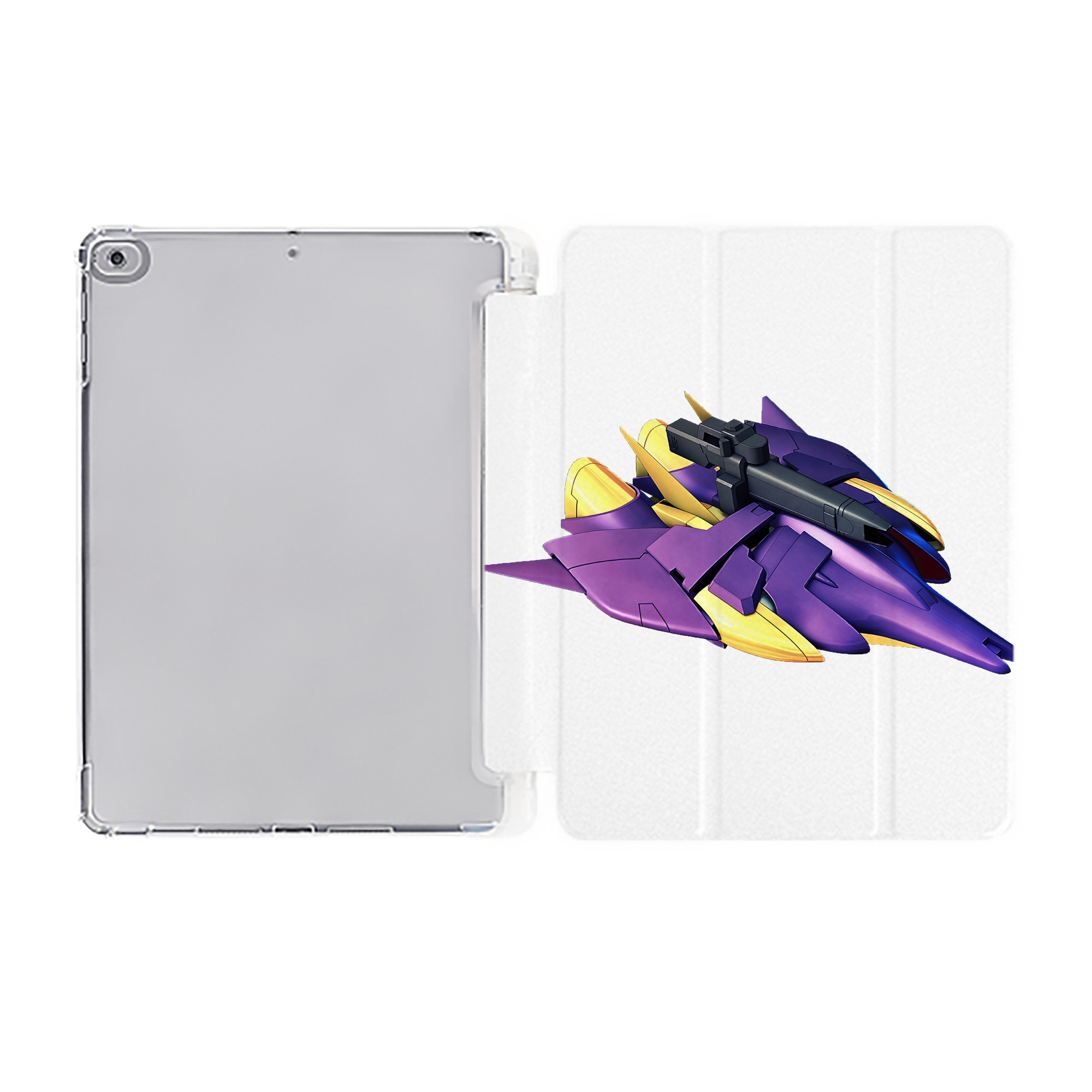 （画像用） 機動戦士ガンダム Mobile Suit Gundam IPad ケース ペン収納付き 三つ折りスタンド PUレザー×シリコン 対応機種9.5/10.5/10.9インチ